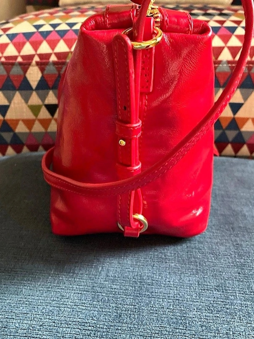 Sezane Lou handbag in vintage red - Picture 8 of 10